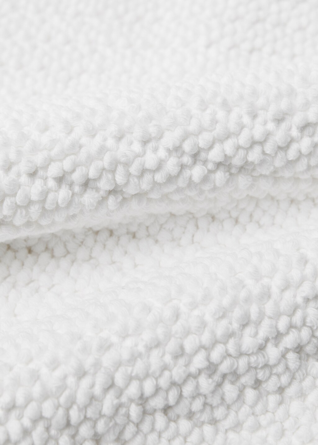 Reversible cotton woven bath mat - White