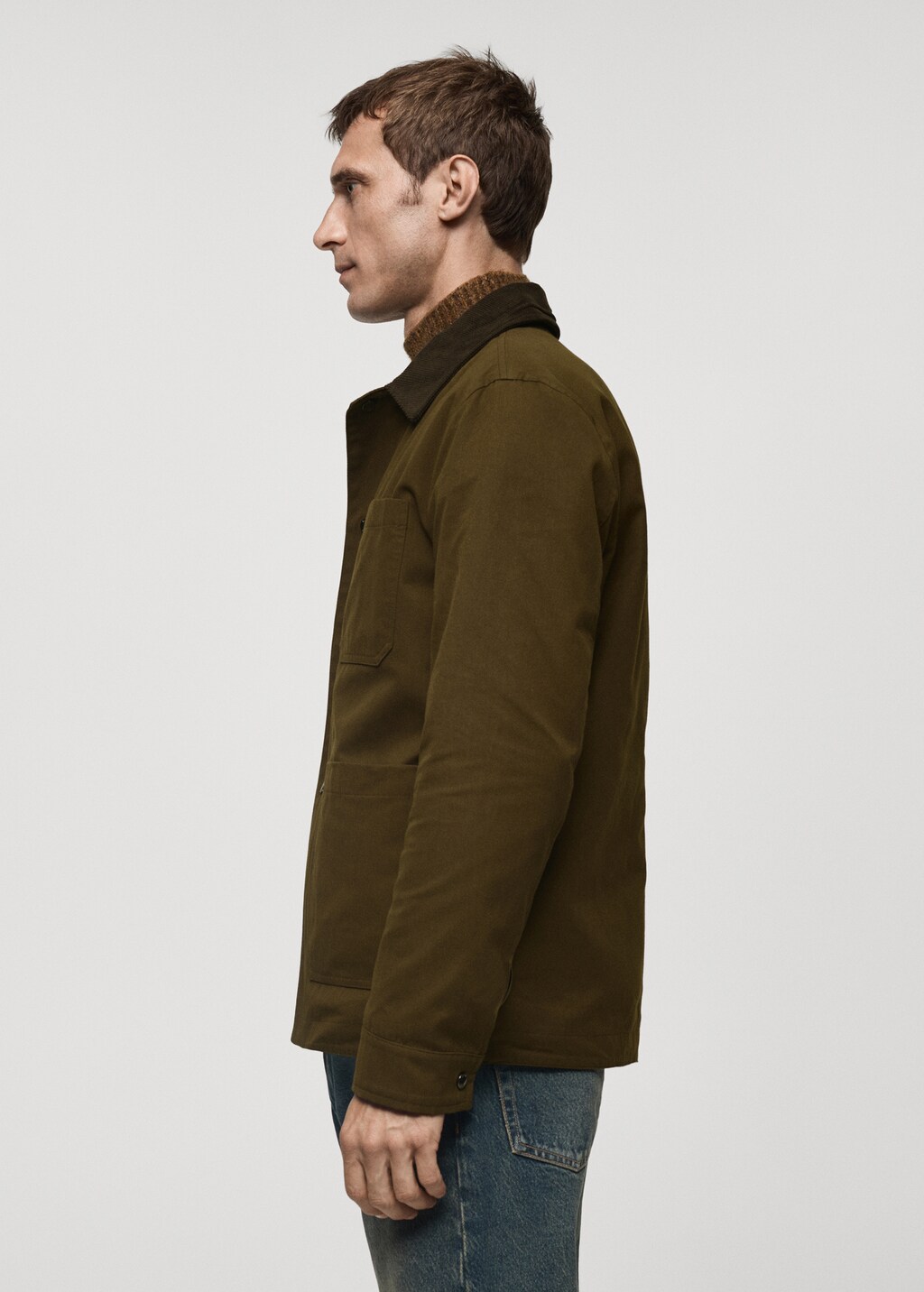 Water-repellent cotton jacket - Khaki