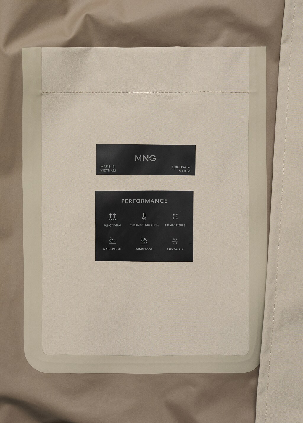 COOLMAX® technology waterproof parka - Sand