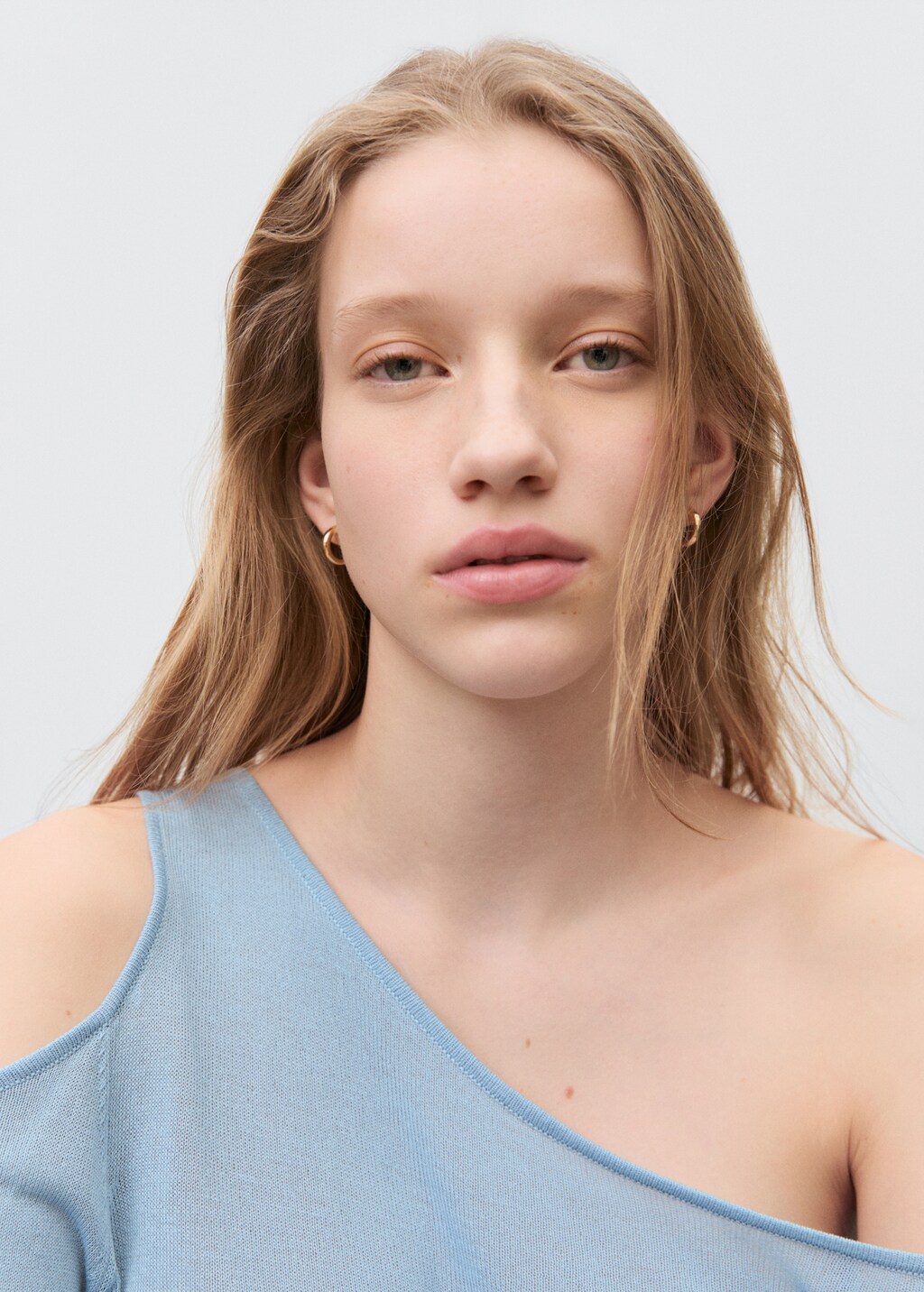 Asymmetric knit sweater - Off White