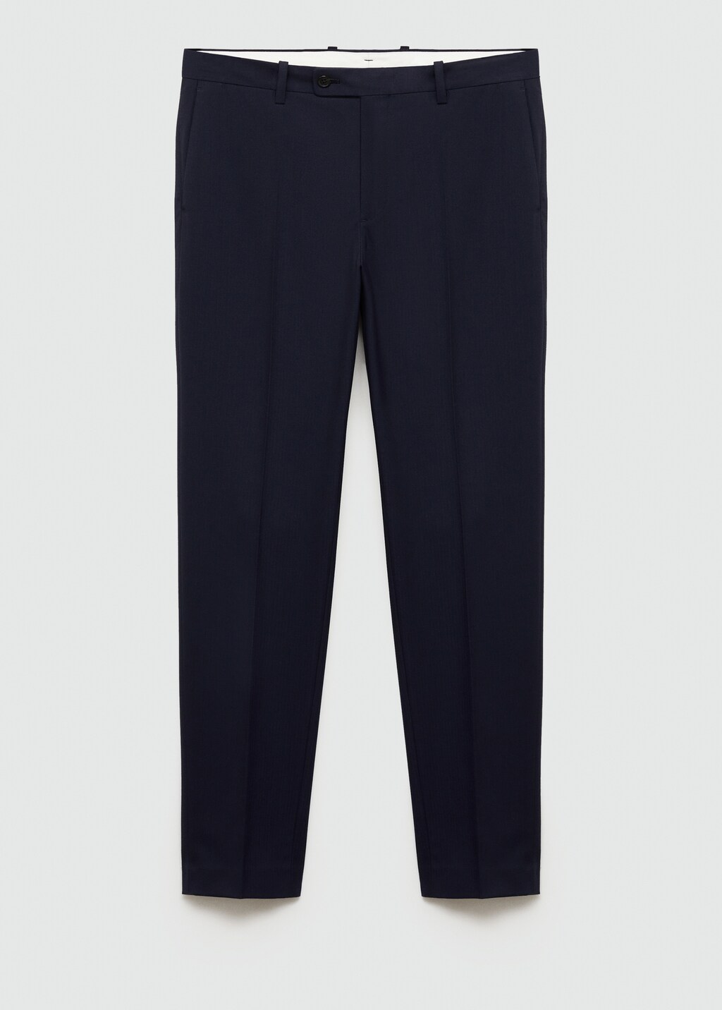 Stretch-fabric slim-fit suit trousers - Dark Navy