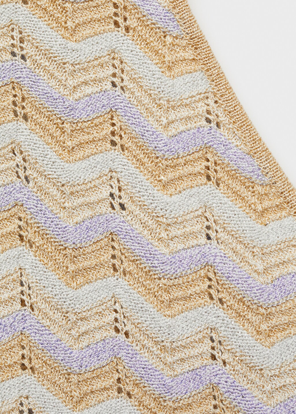 Asymmetrical lurex top - Silver