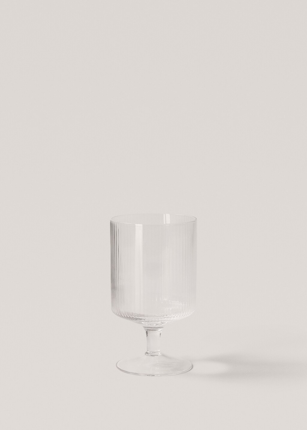 Striped glass goblet - Ice Grey