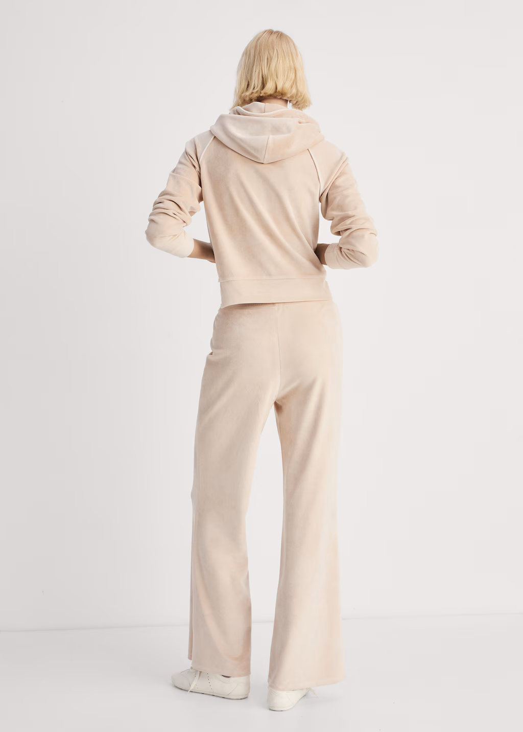 Velour trousers with soft touch - Aqua Green