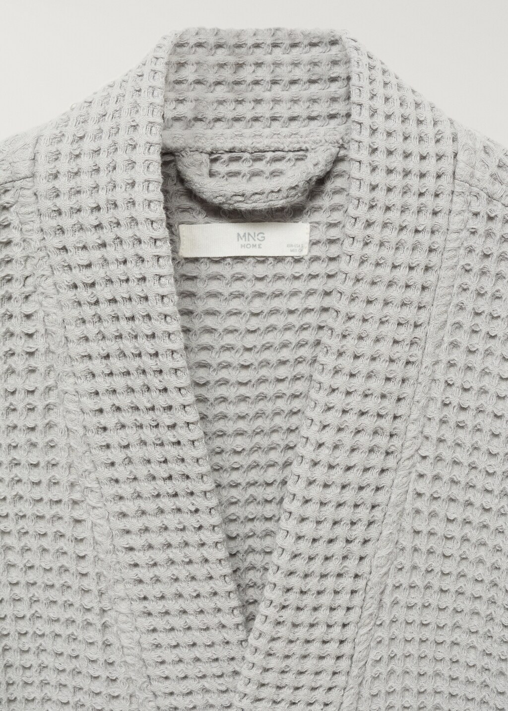 100% cotton waffle bathrobe - Grey