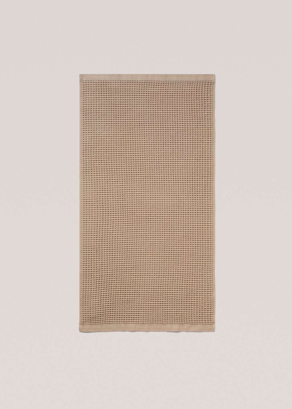 100% cotton waffle bath towel 50x90cm - Ecru