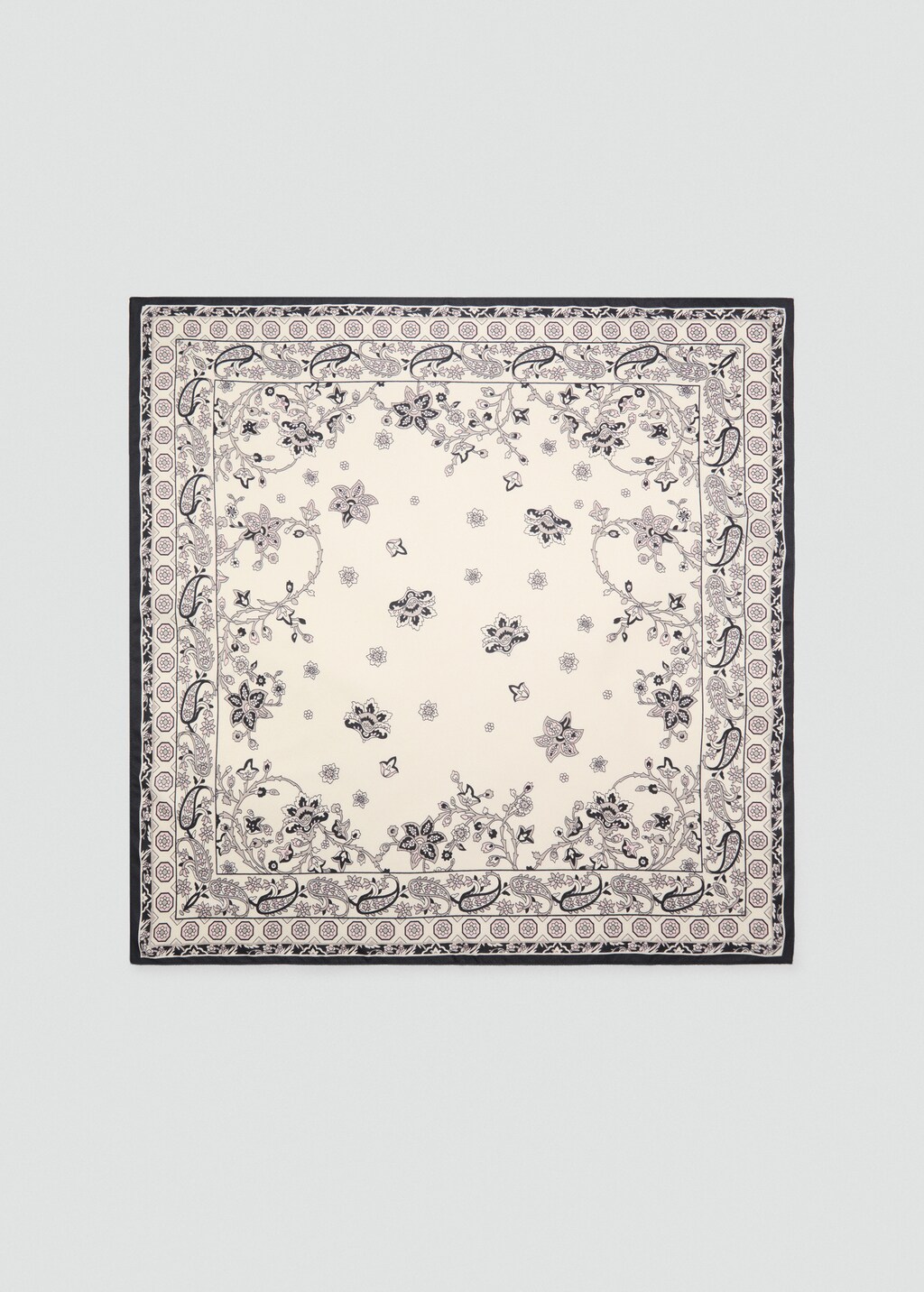 Paisley print scarf - Ecru