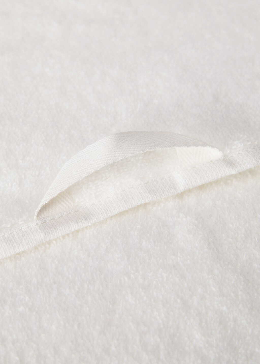 Washbasin towel with striped trim - White