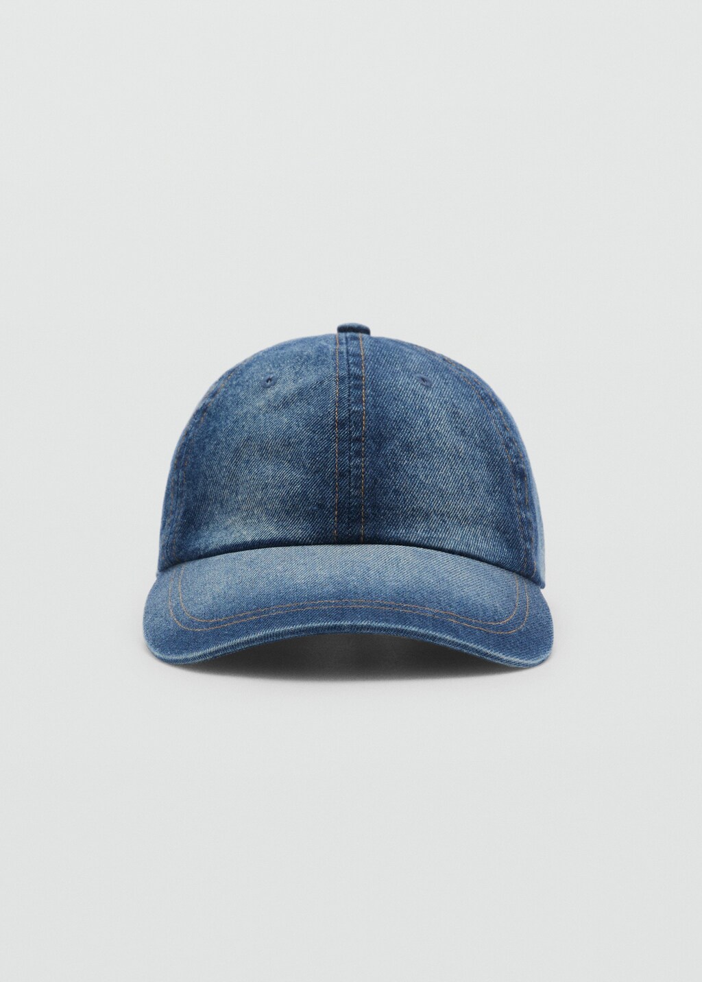 Denim cap with visor - Medium Blue