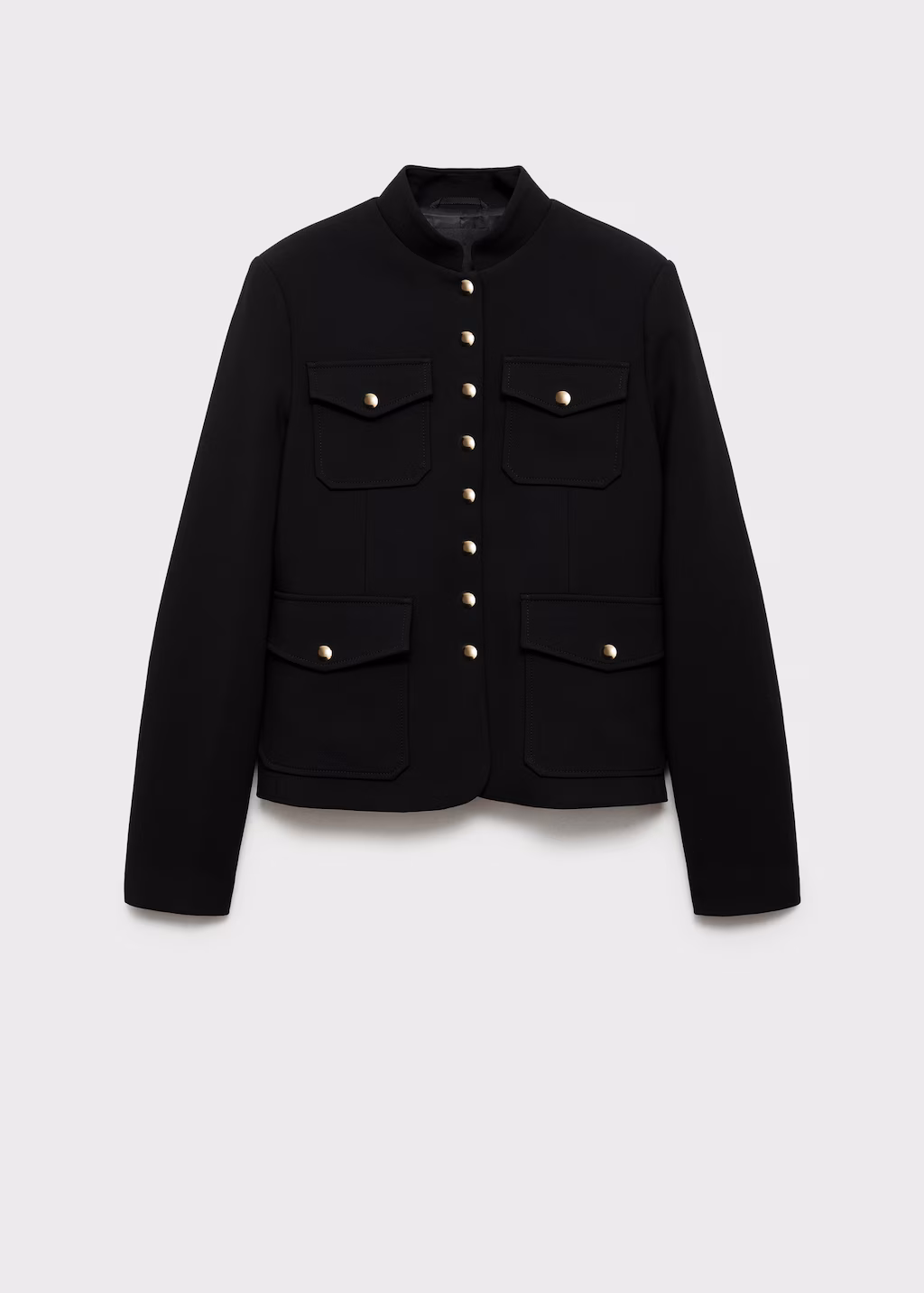 Jacket pockets with button detail - Black
