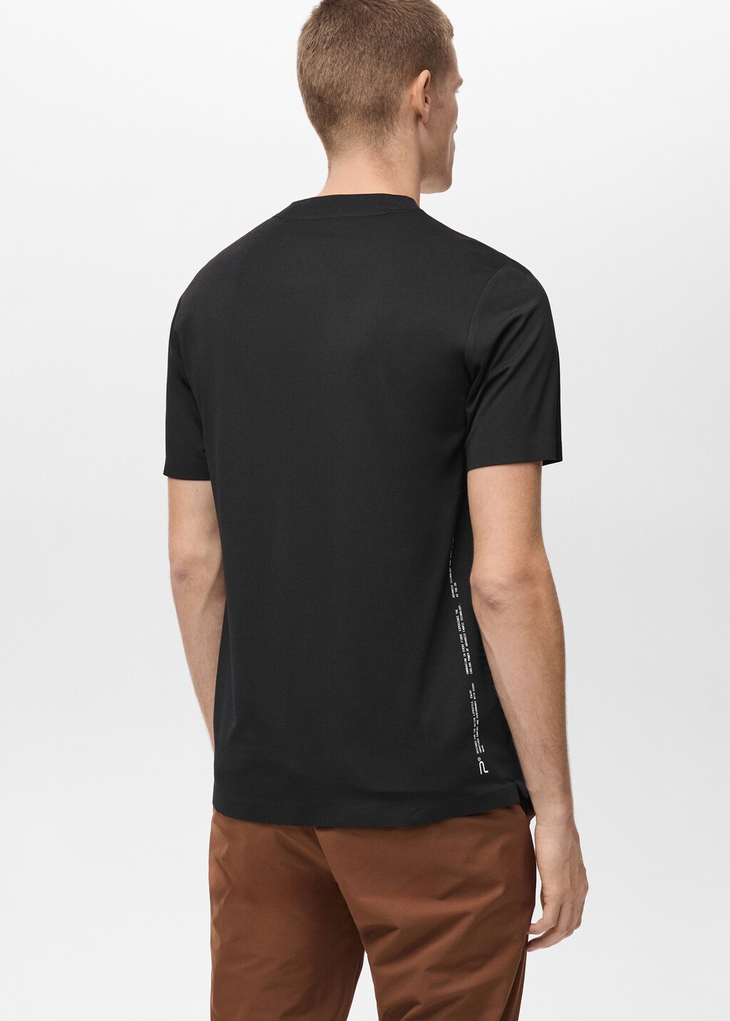 COOLMAX® slim fit printed T-shirt - Black