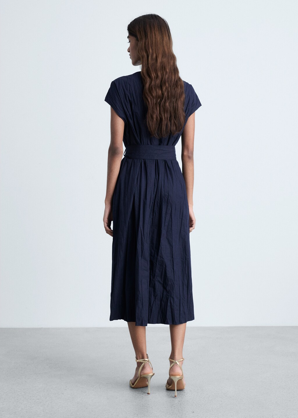 Textured bow dress - Black