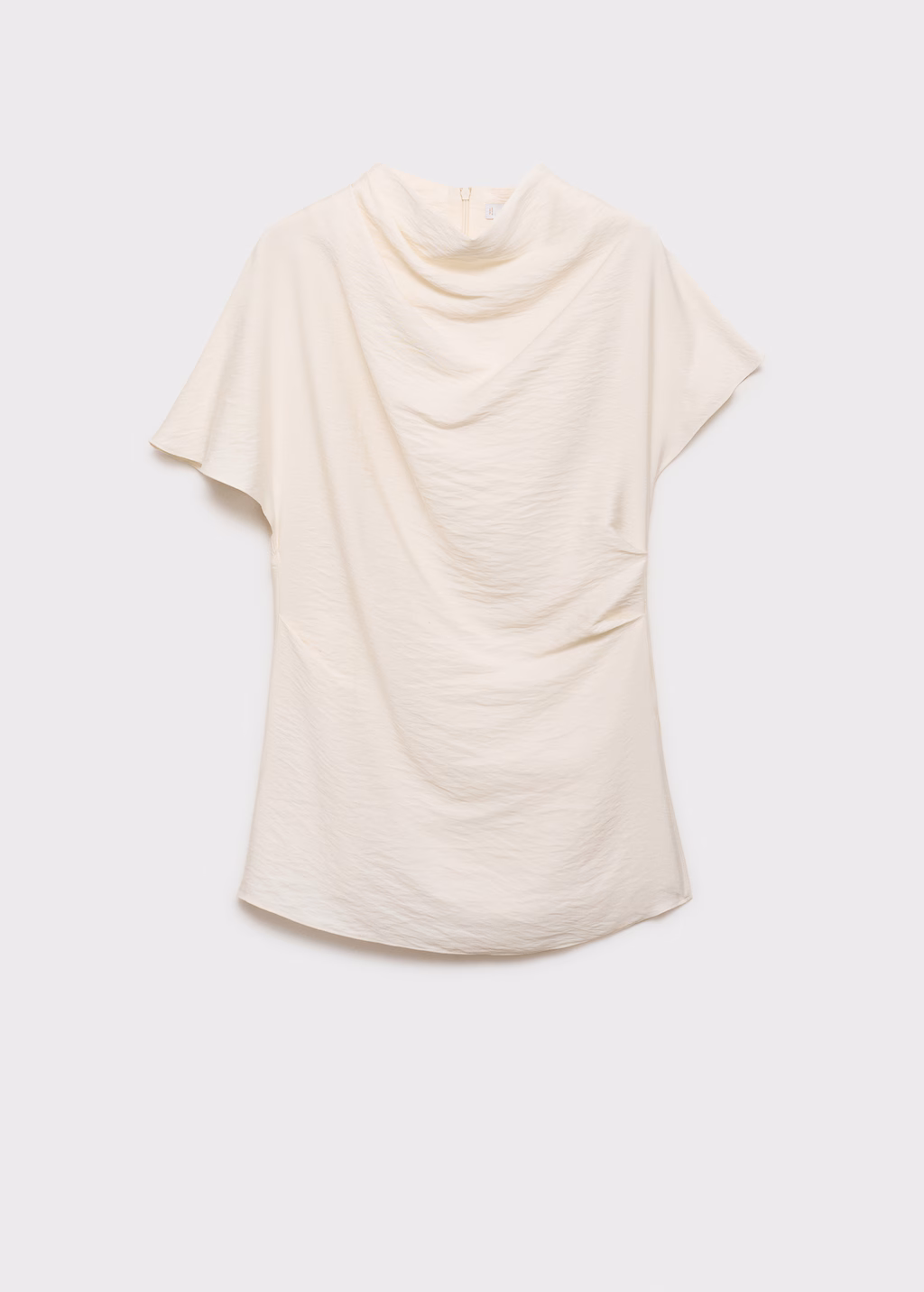 Textured draped blouse - Ecru