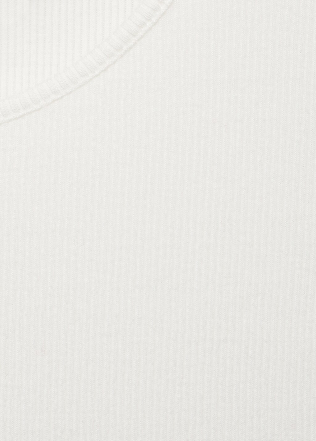 Ribbed cotton top - White