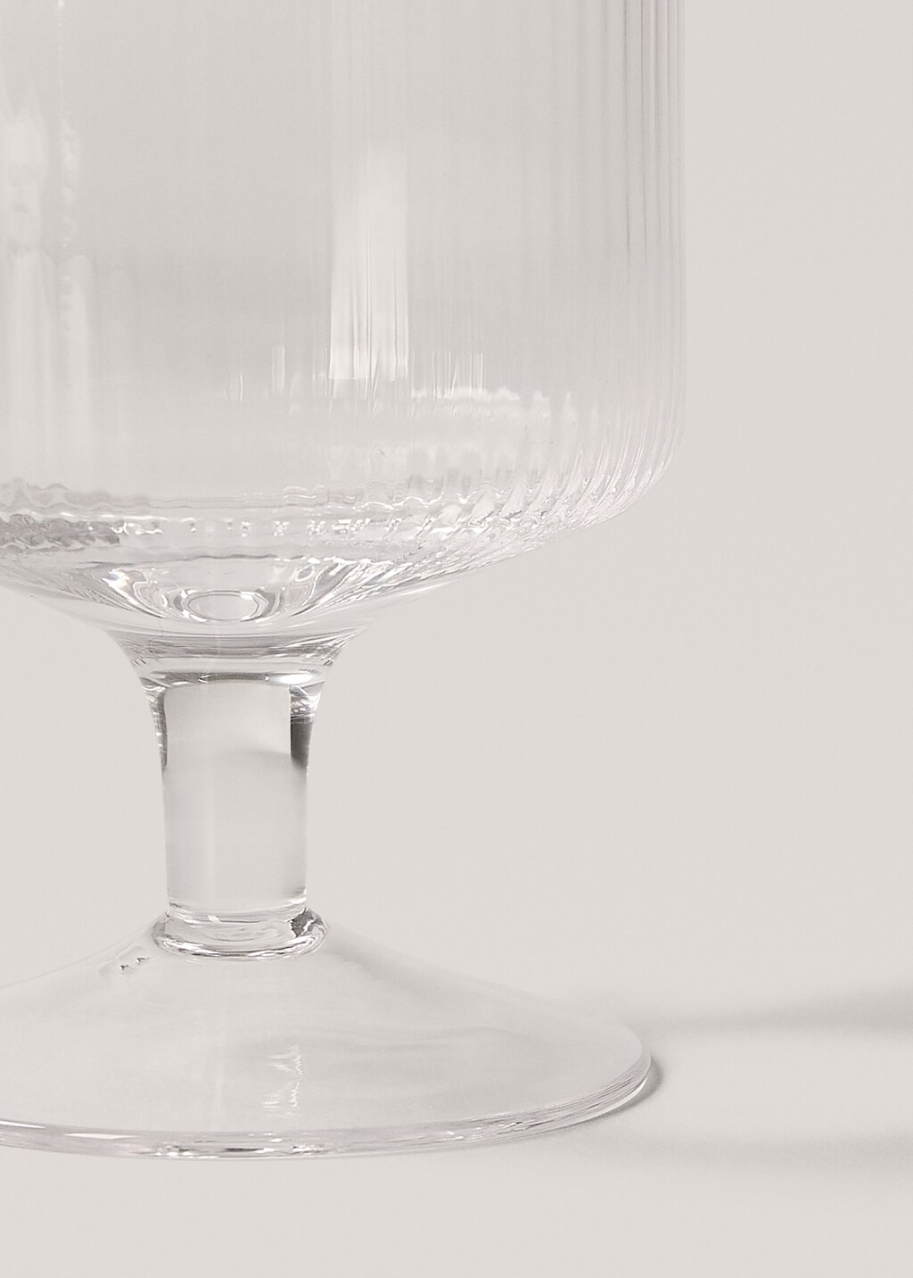 Striped glass goblet - Ice Grey
