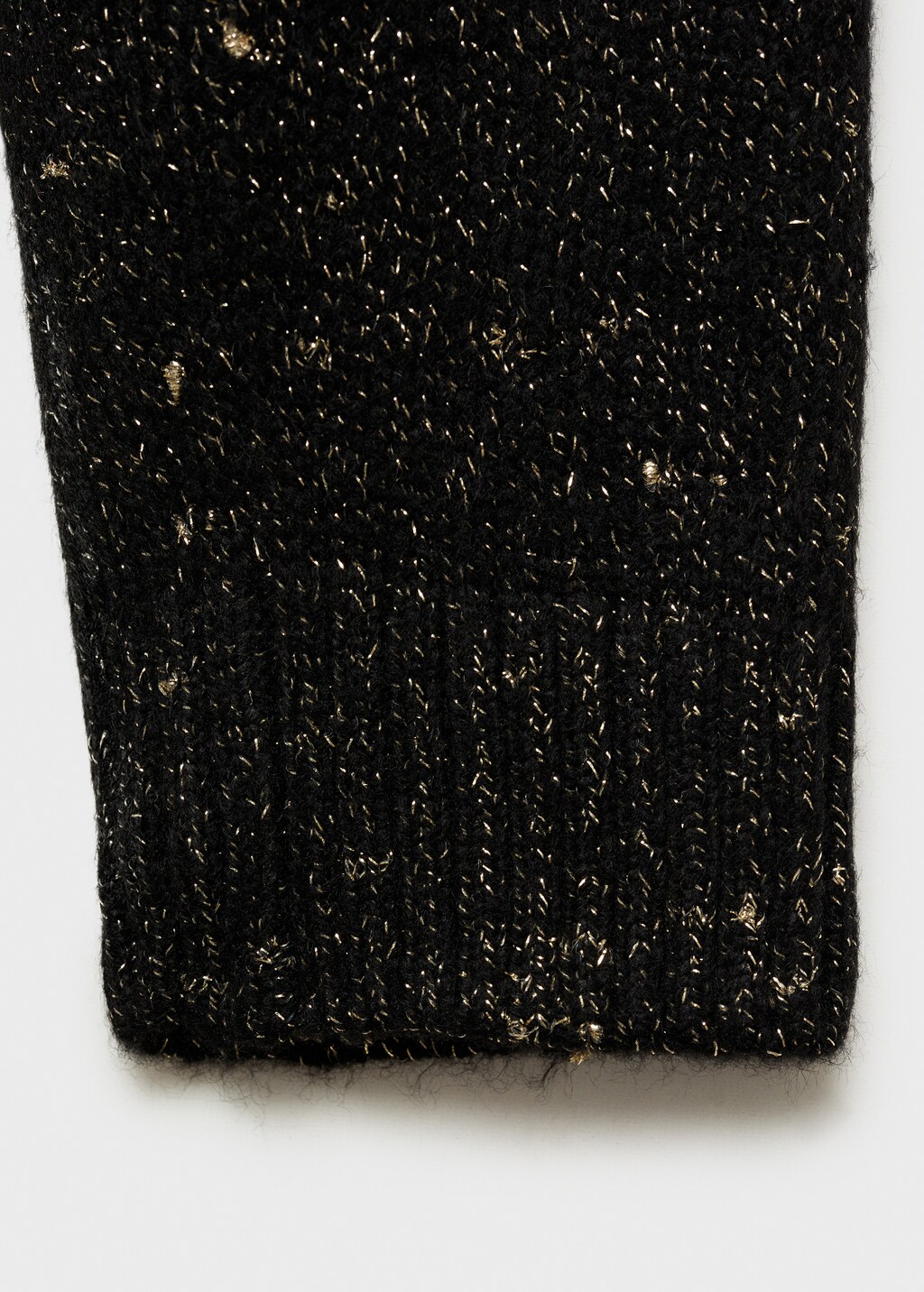 Lurex sweater with perkins neck - Black