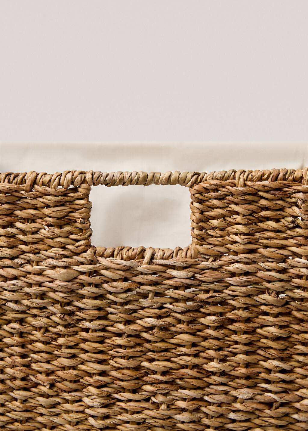 Large seagrass laundry basket - Brown