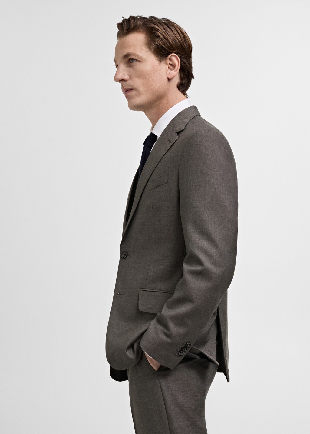 Venice 100% virgin wool suit jacket - Grey