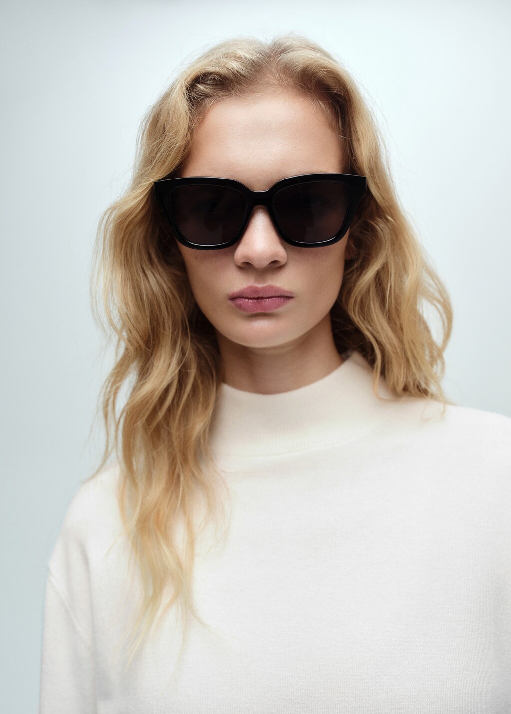 Perkins neck knitted sweater - Black