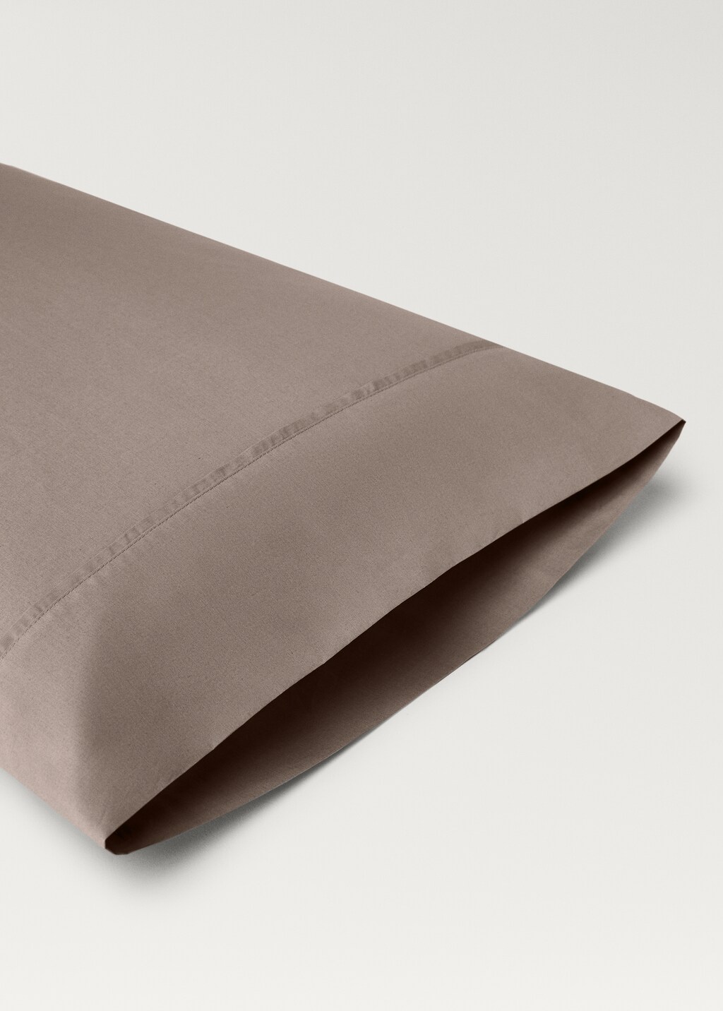 300-thread count cotton percale pillowcase, 45x110 cm - Light/Pastel Grey