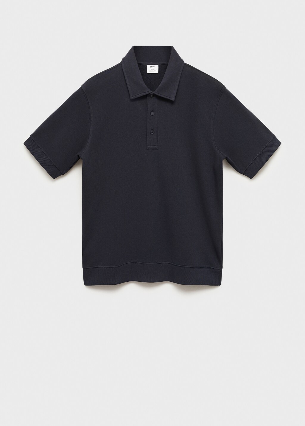Regular-fit cotton polo shirt - Dark Navy