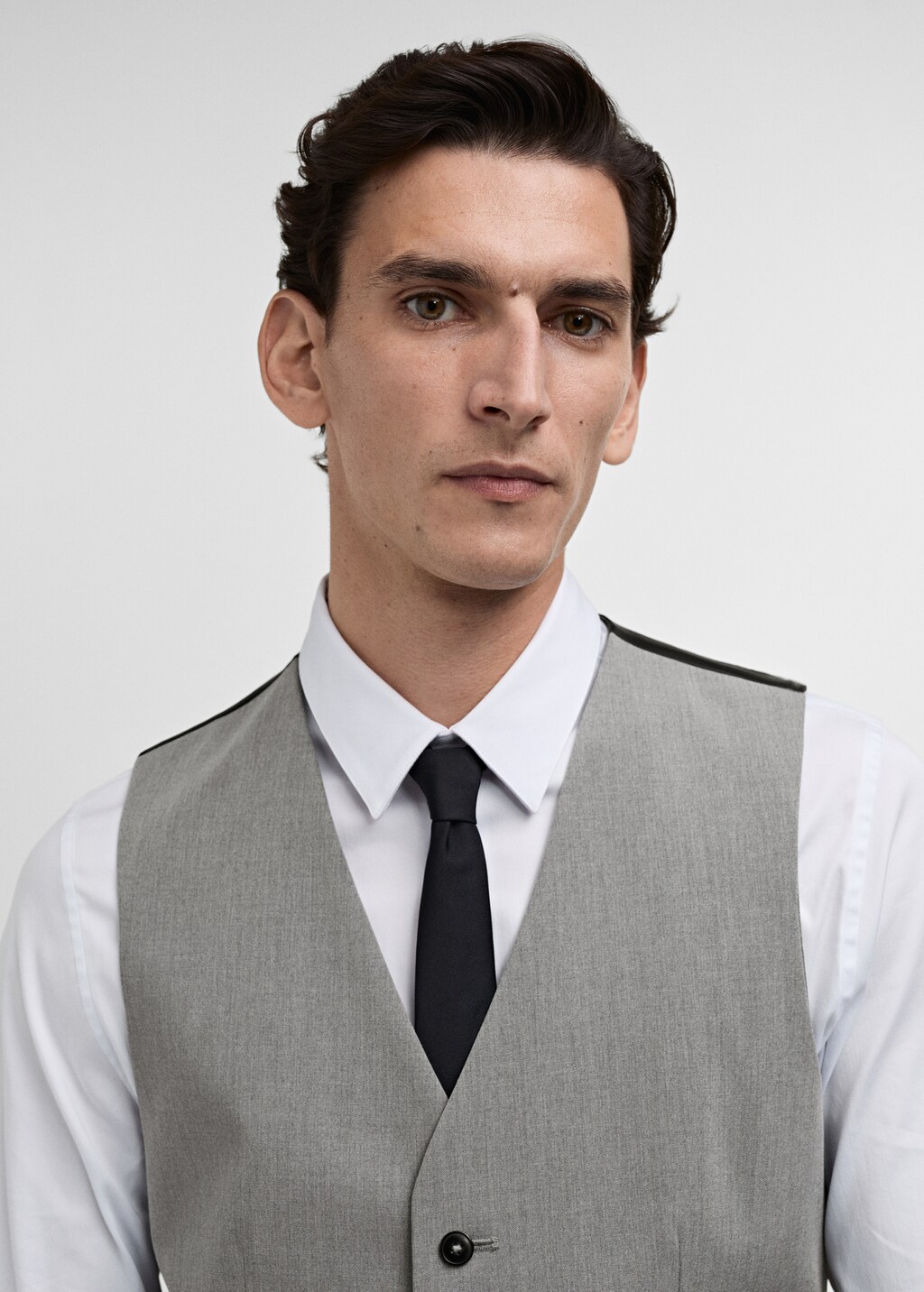 Paris super slim-fit suit waistcoat - Black