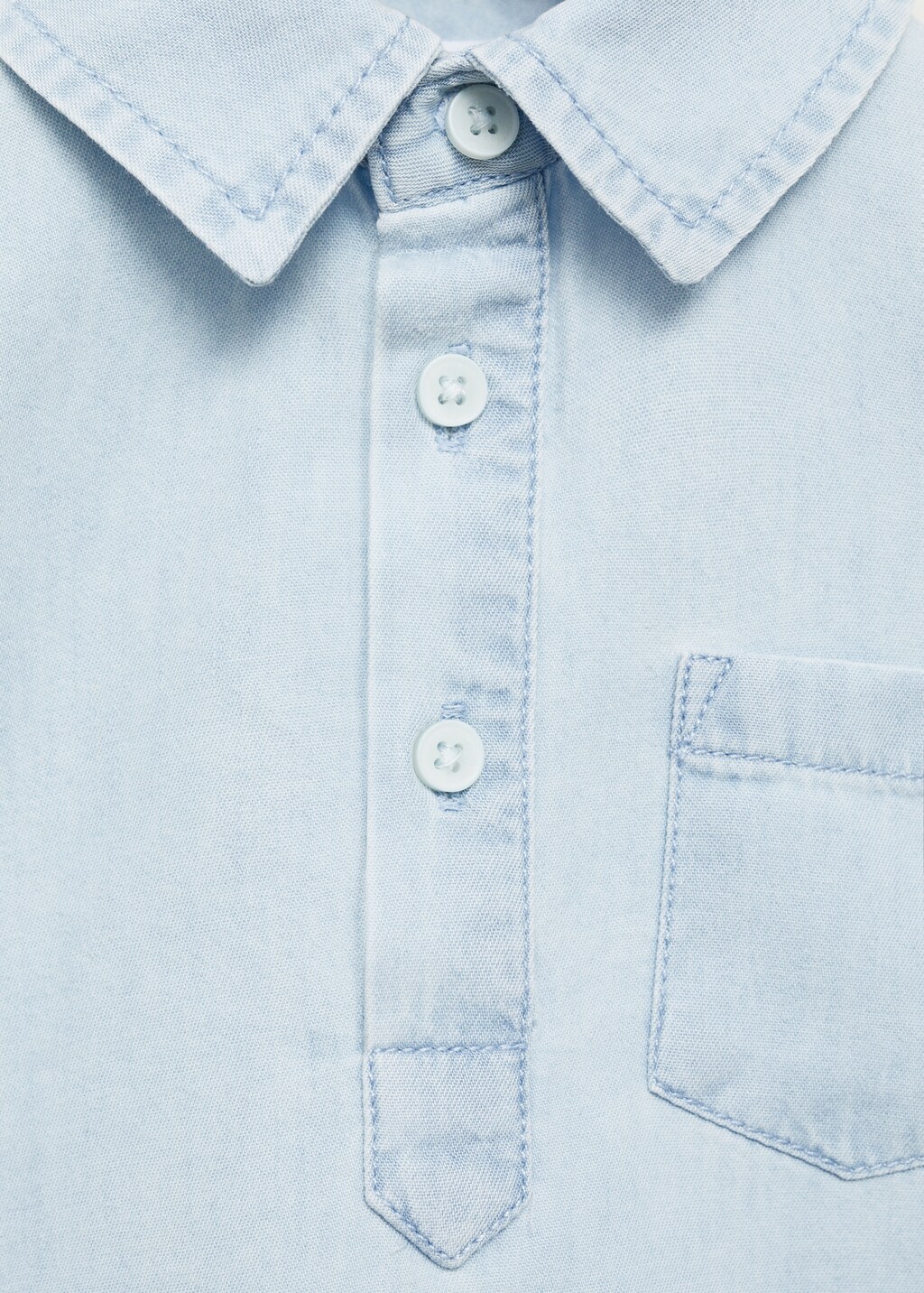 Pocket denim shirt - Light Blue
