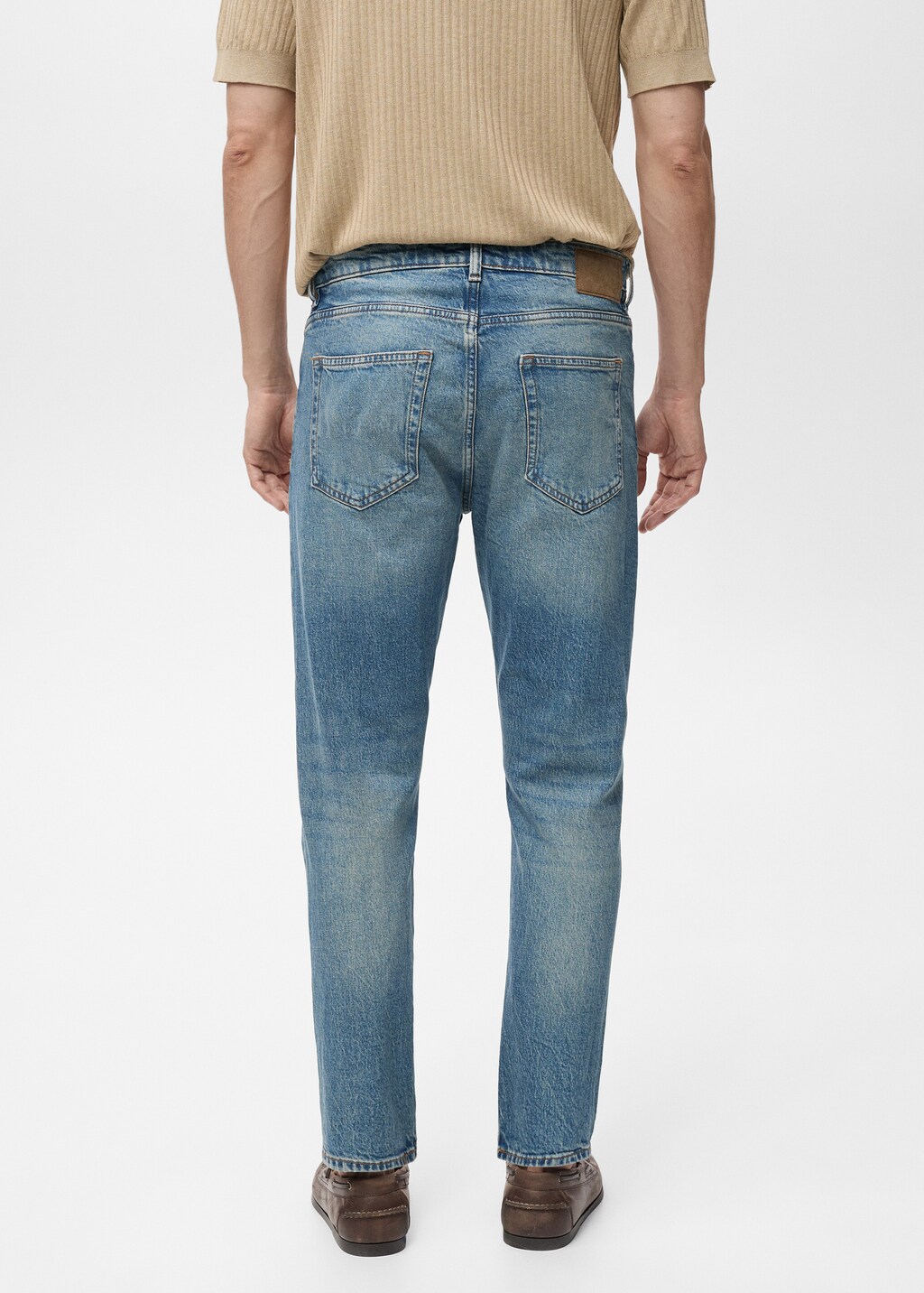 Ben tapered cropped jeans - Medium Brown