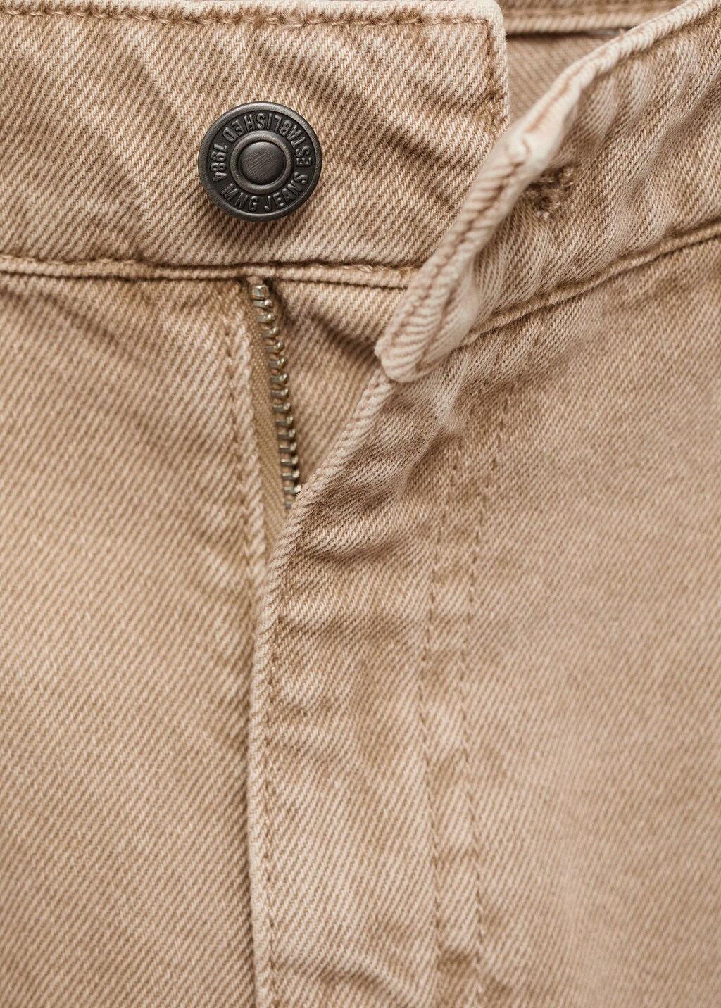 Low waist wideleg jeans - Sand