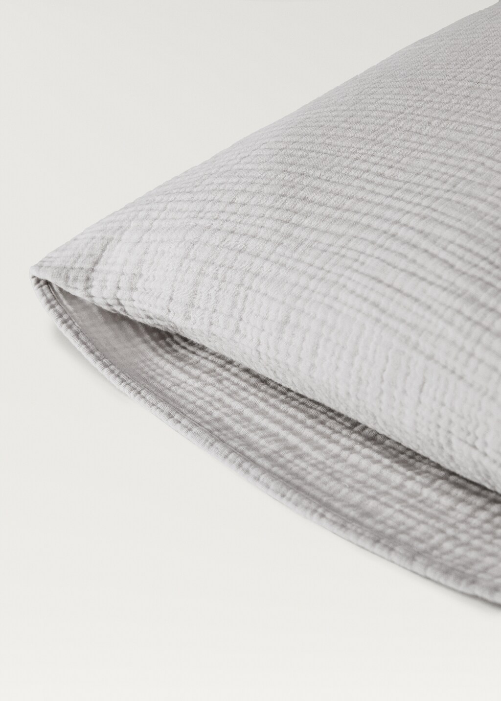 Cotton gauze pillowcase, 50x75 cm - Light/Pastel Grey