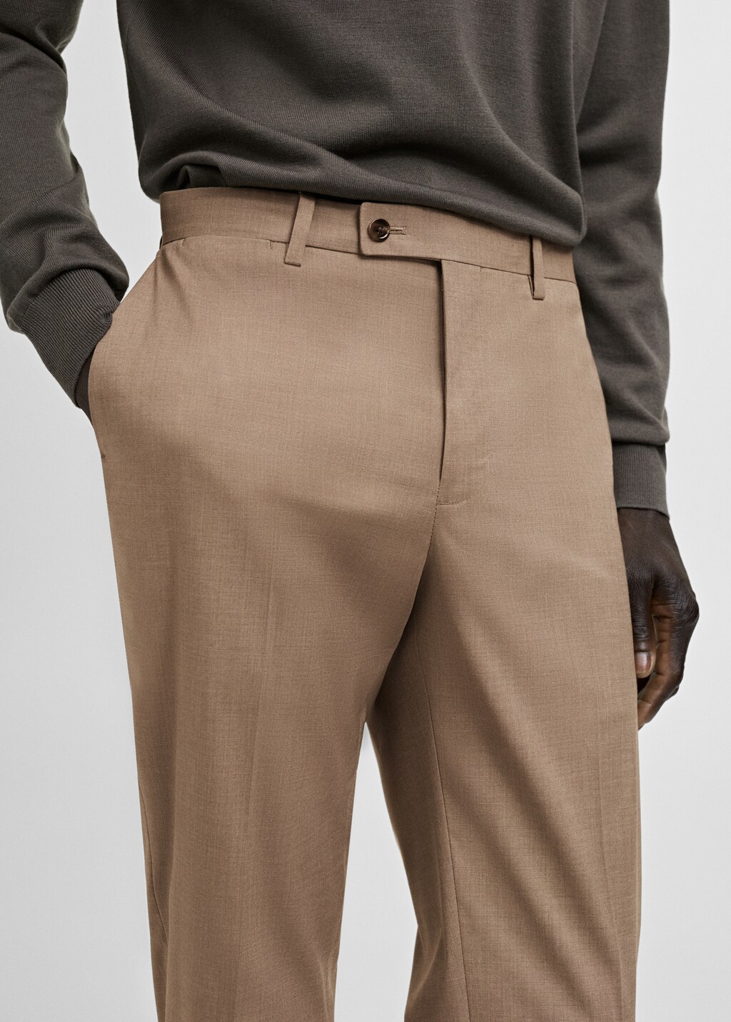 Milan slim-fit suit trousers - Grey