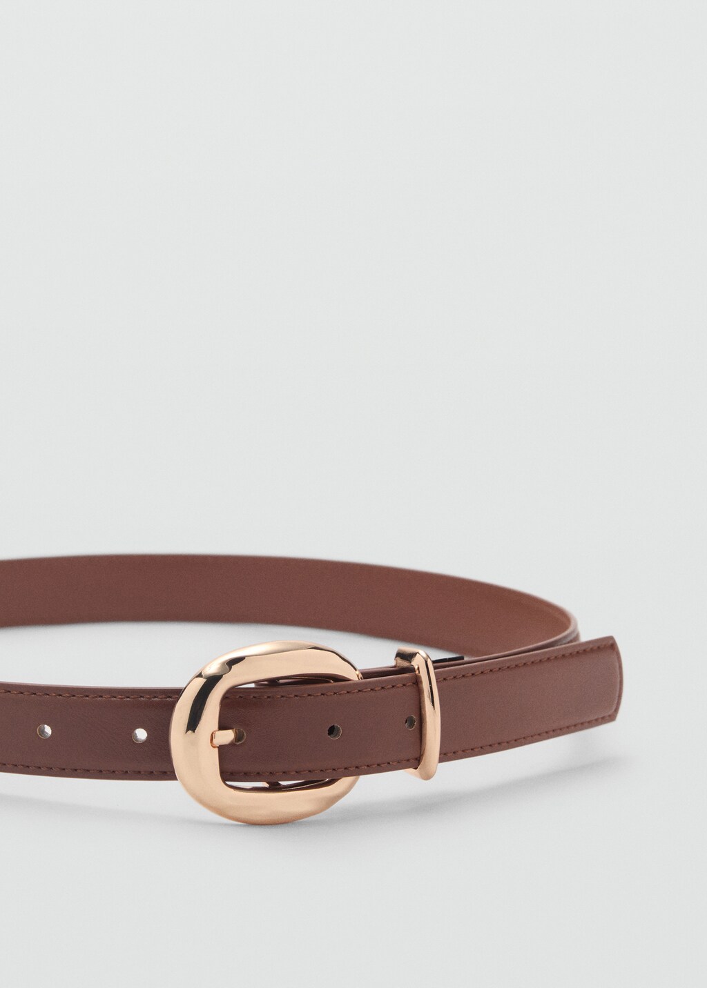 Rounded buckle belt - Black
