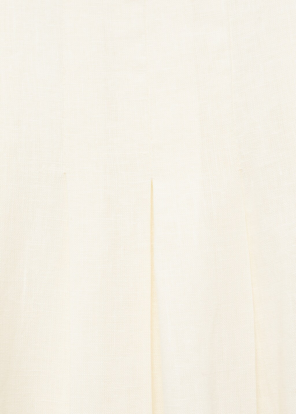 Long linen skirt with pleats - Vanilla