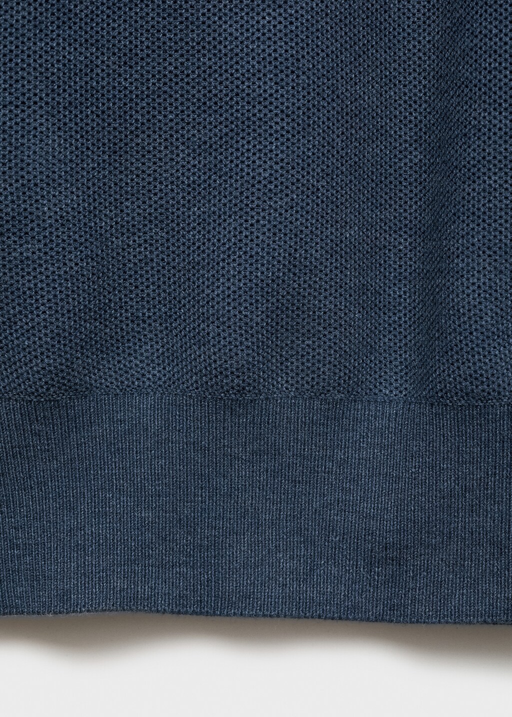 Micro-structured cotton knitted polo shirt - Green Apple