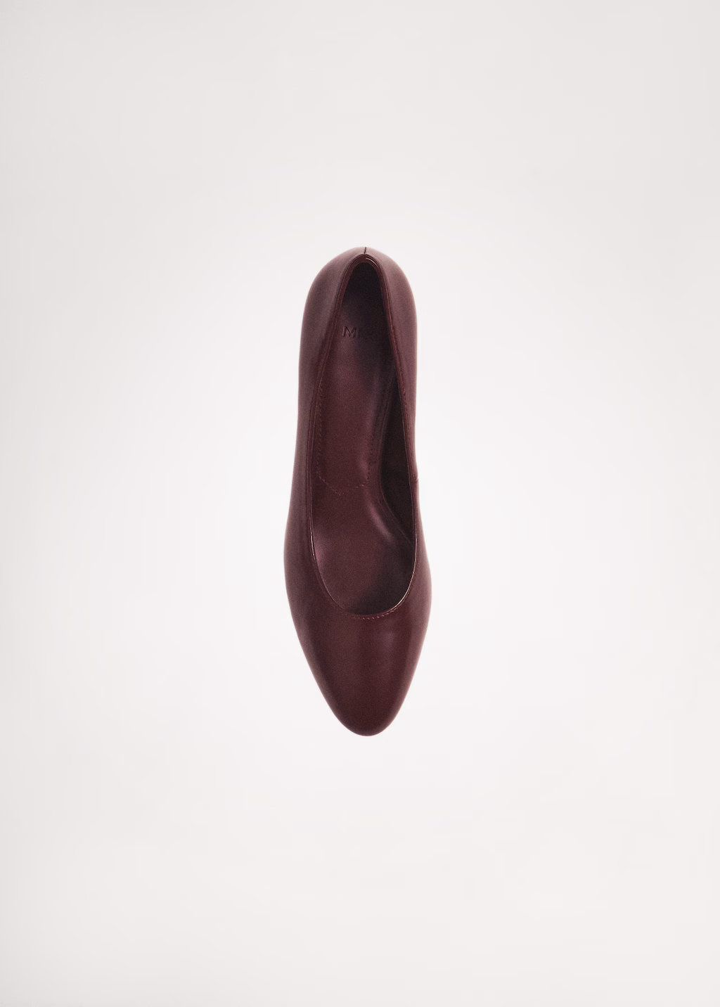 Kitten shoe with round toe - Burgundy