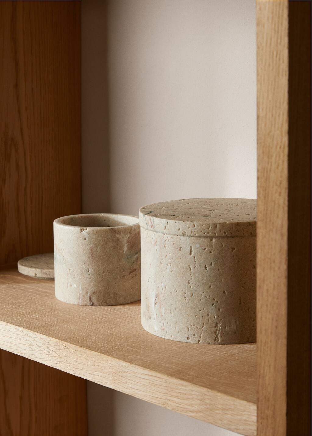 Marble effect box 15x11,5cm - Light/Pastel Grey