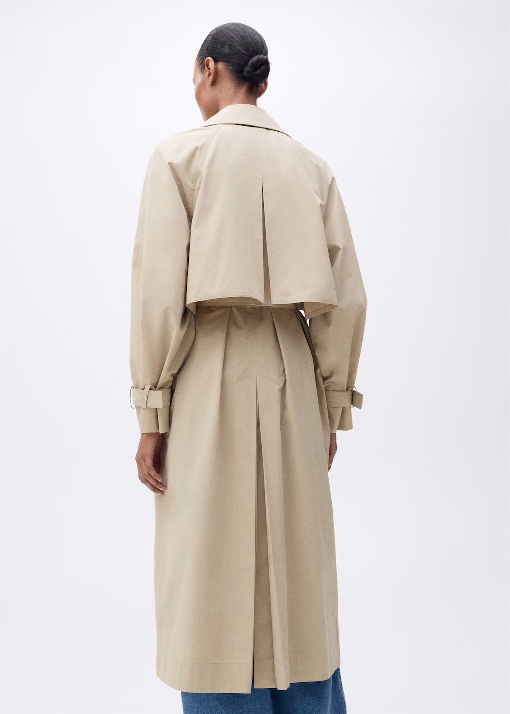 Cotton trench coat with belt - Beige