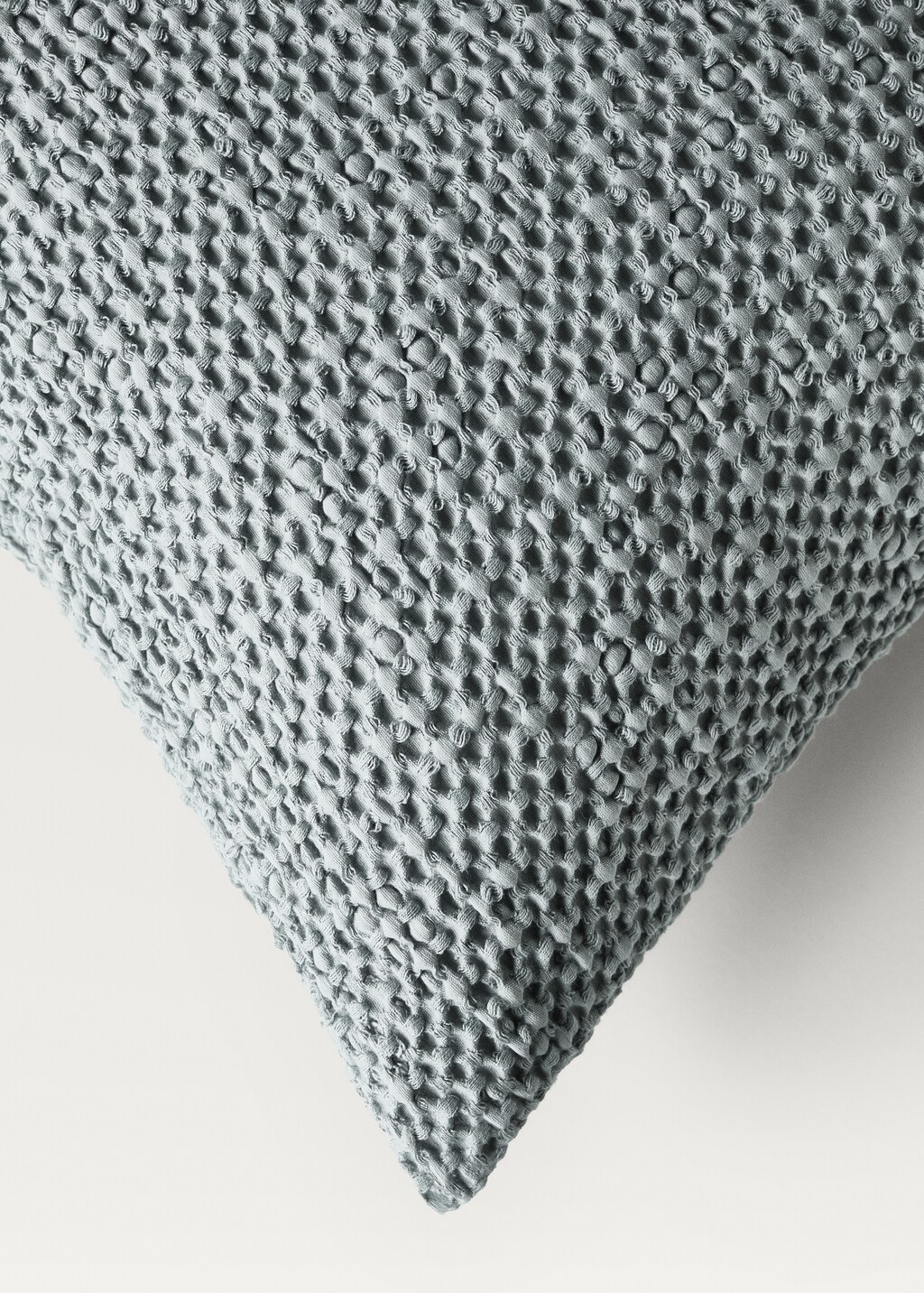 Cotton waffle garment-dyed children's cushion cover 40x40cm - White