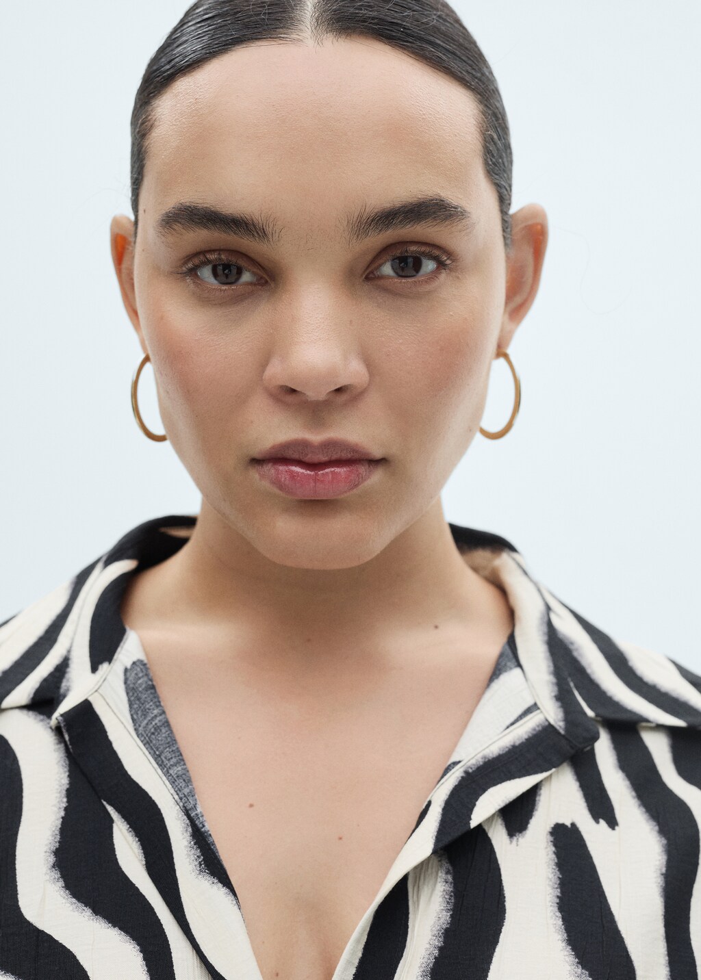 Zebra shirt dress - Black