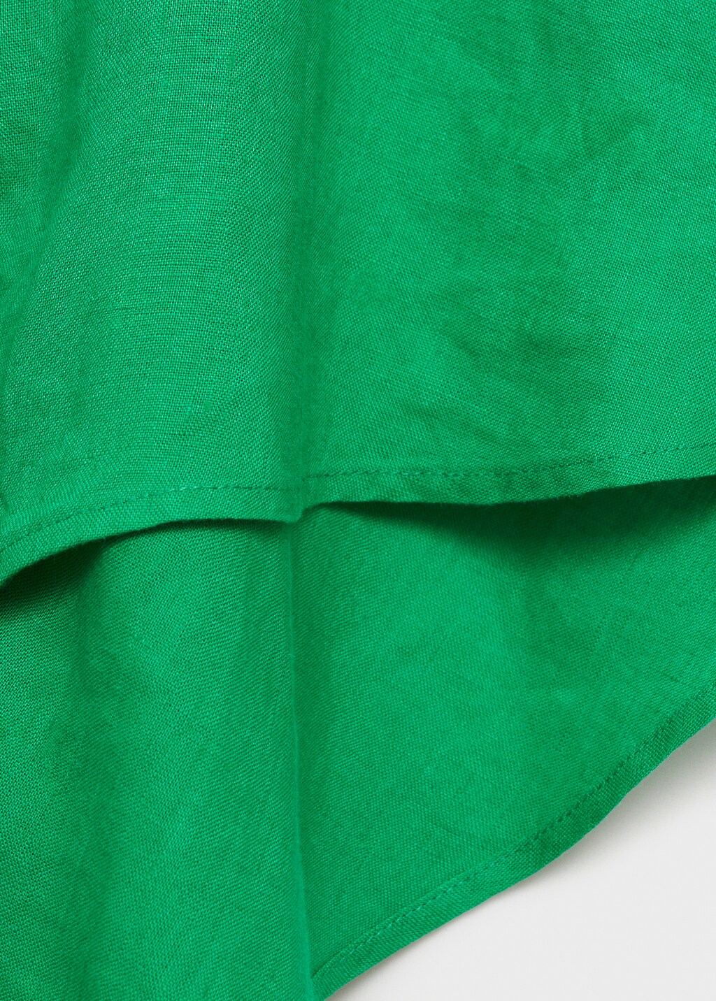 Asymmetrical linen jumpsuit - Green