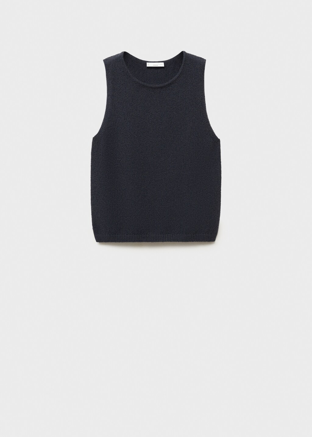 Knitted cropped top - Dark Navy