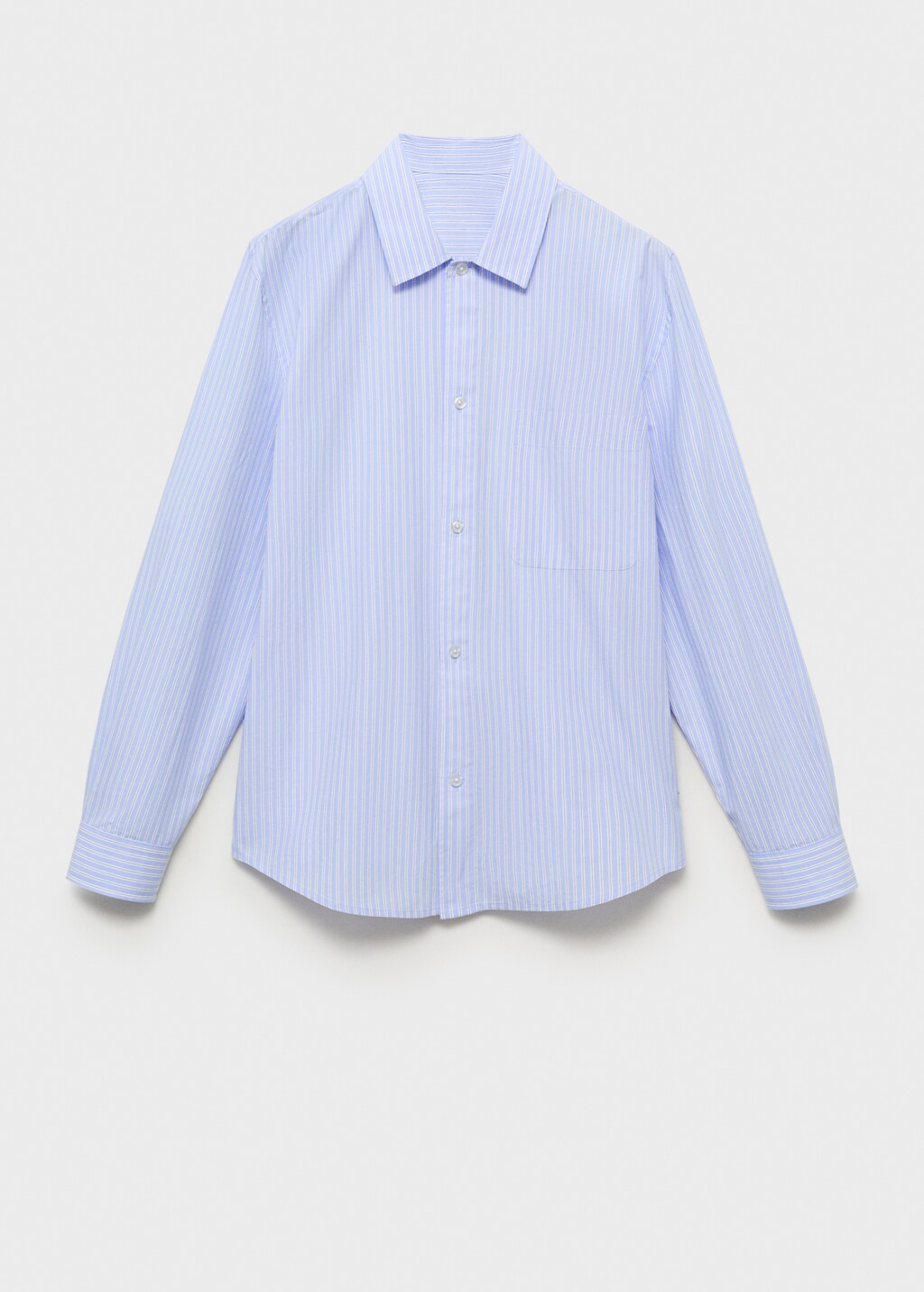 100% cotton regular-fit striped shirt - Sky Blue