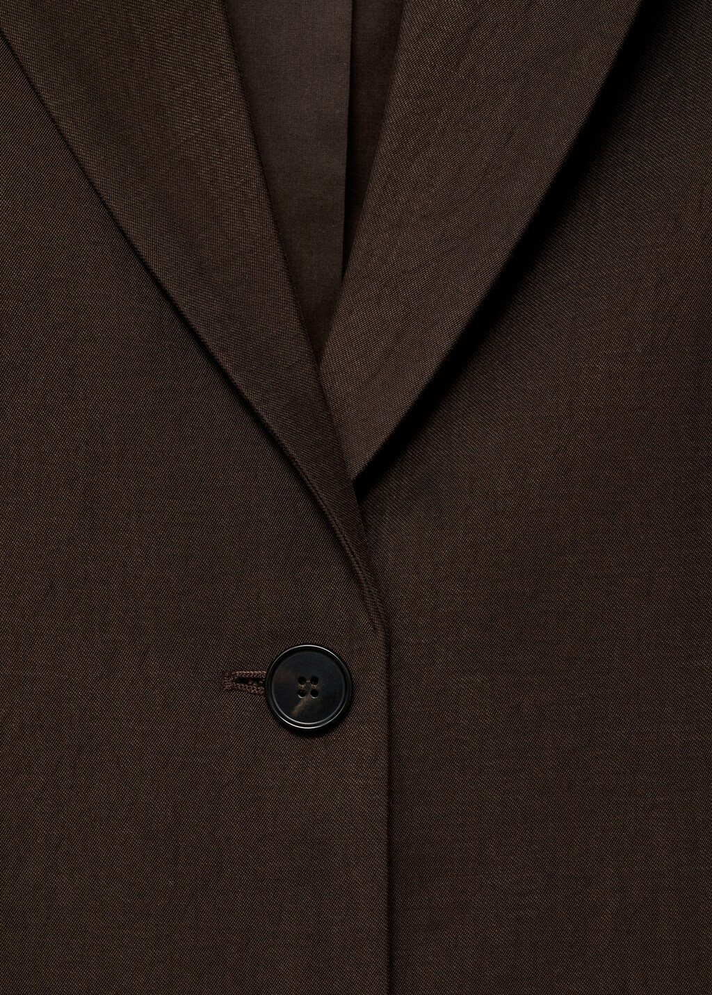 Straight-fit lyocell suit jacket - Brown
