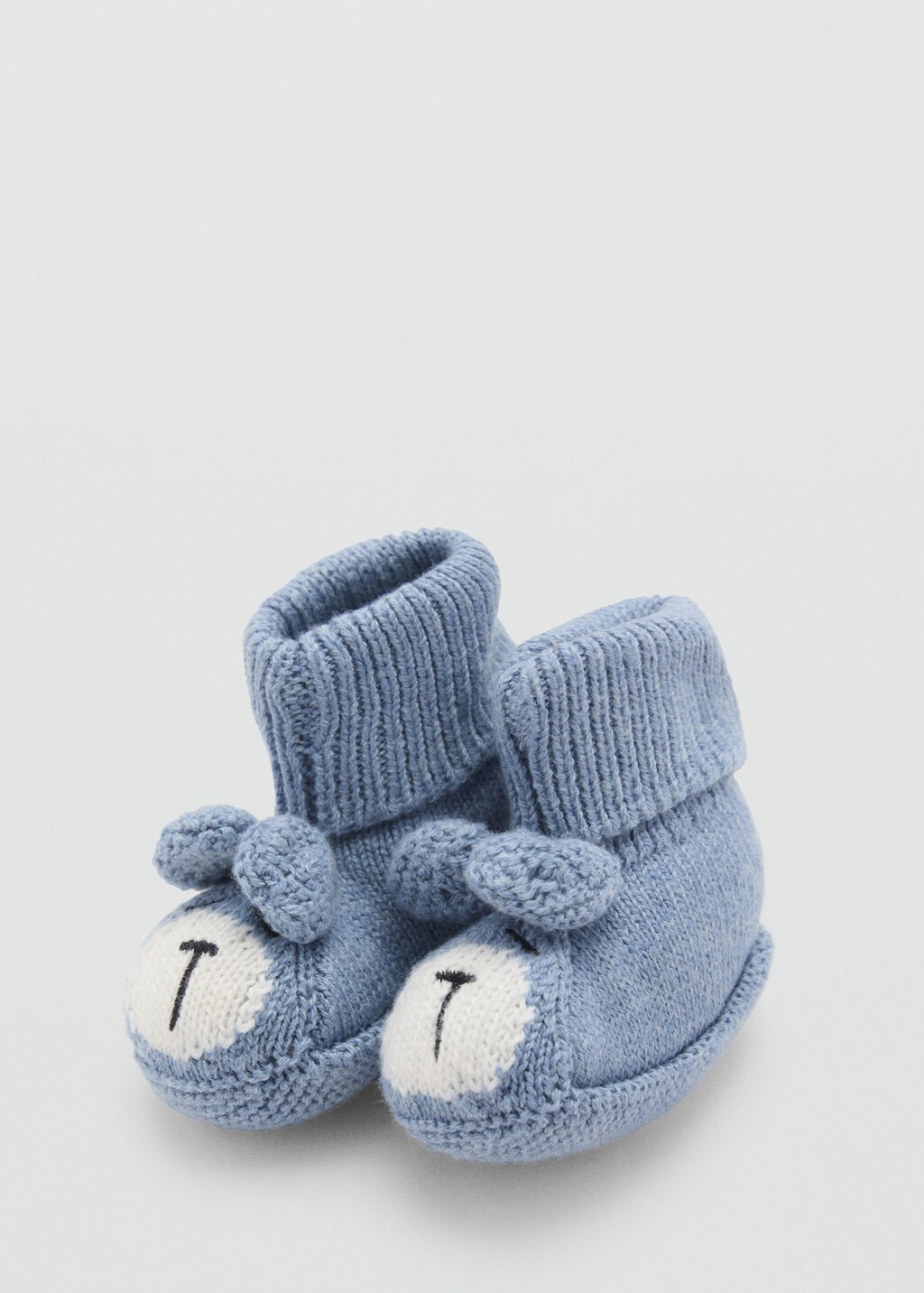 Booties with little ears - Blue
