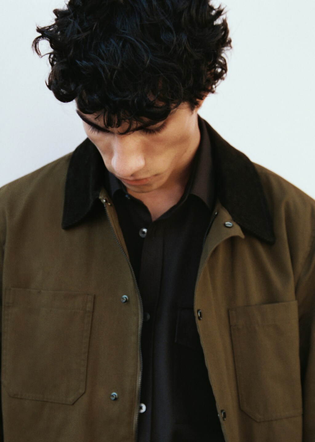 Water-repellent cotton jacket - Khaki