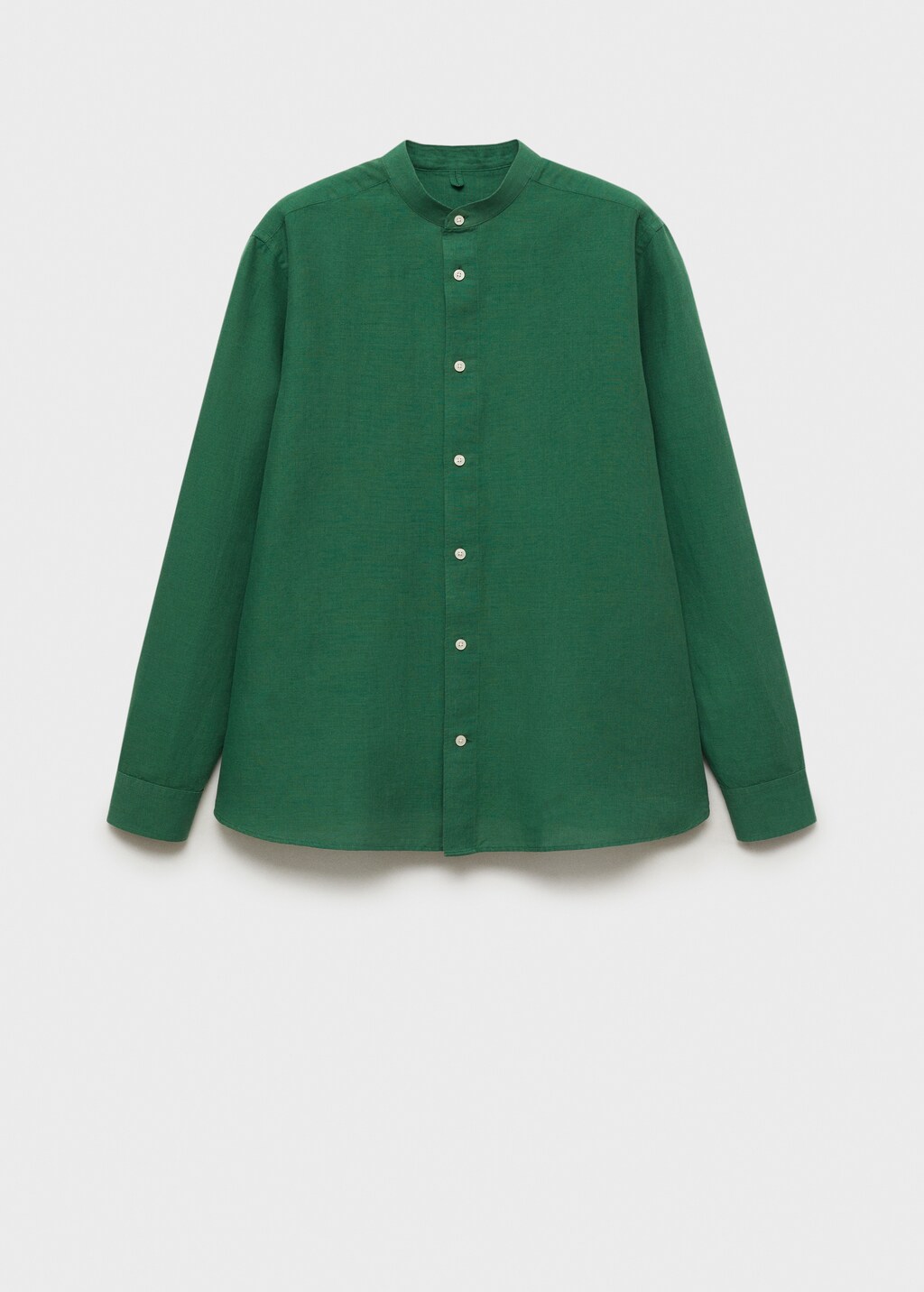 Mao collar linen shirt - Sand