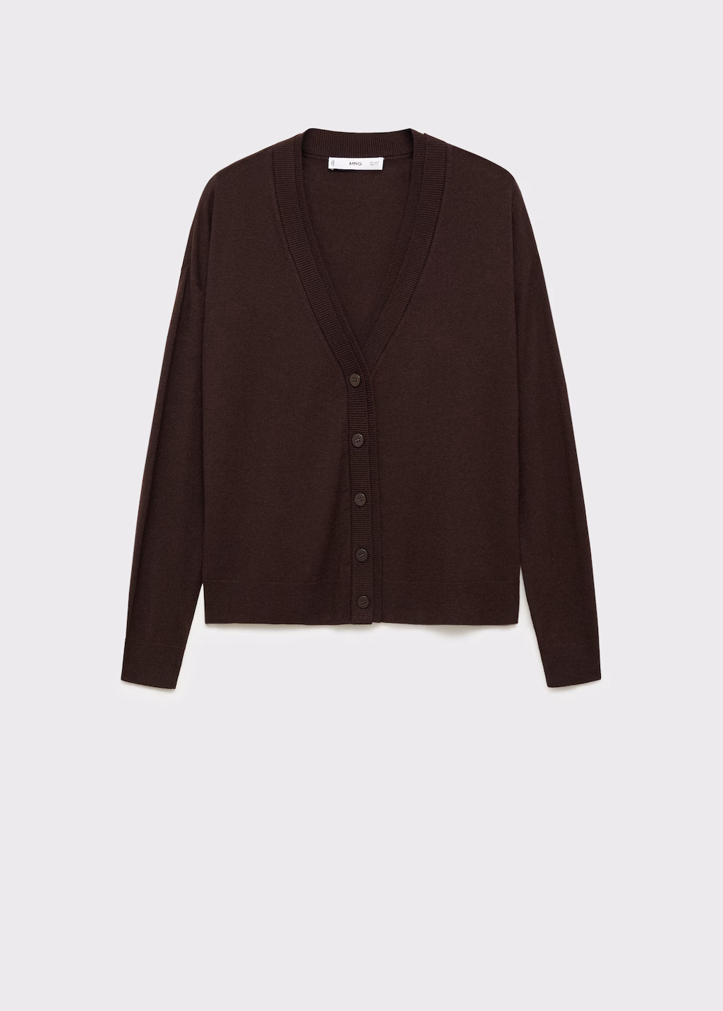 V-neck knitted cardigan - Light/Pastel Purple