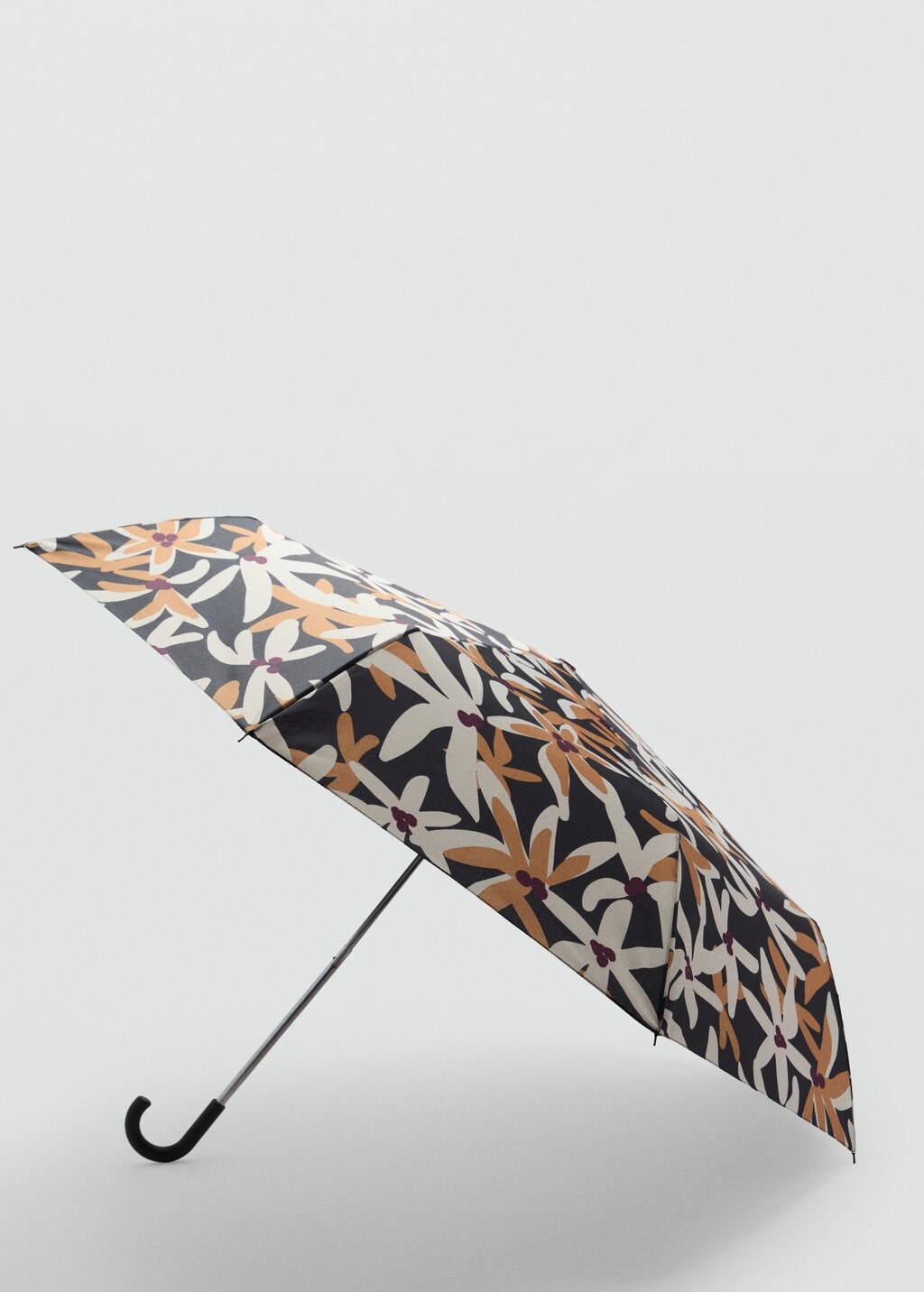 Flower print umbrella - Black