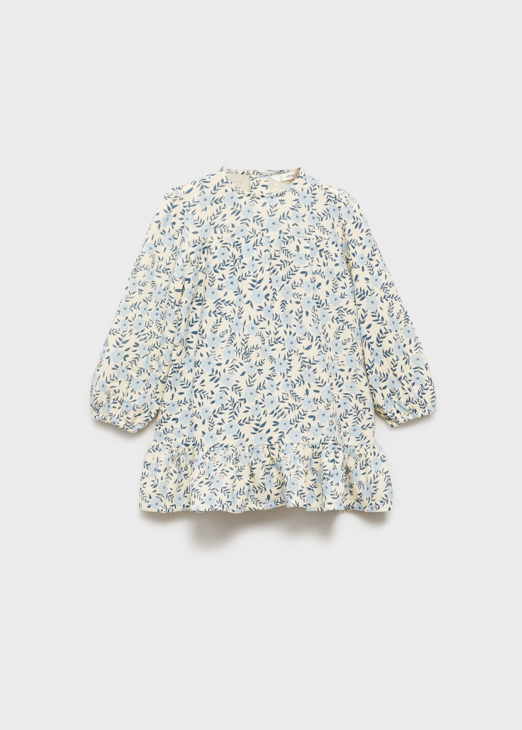 Printed cotton dress - Ecru