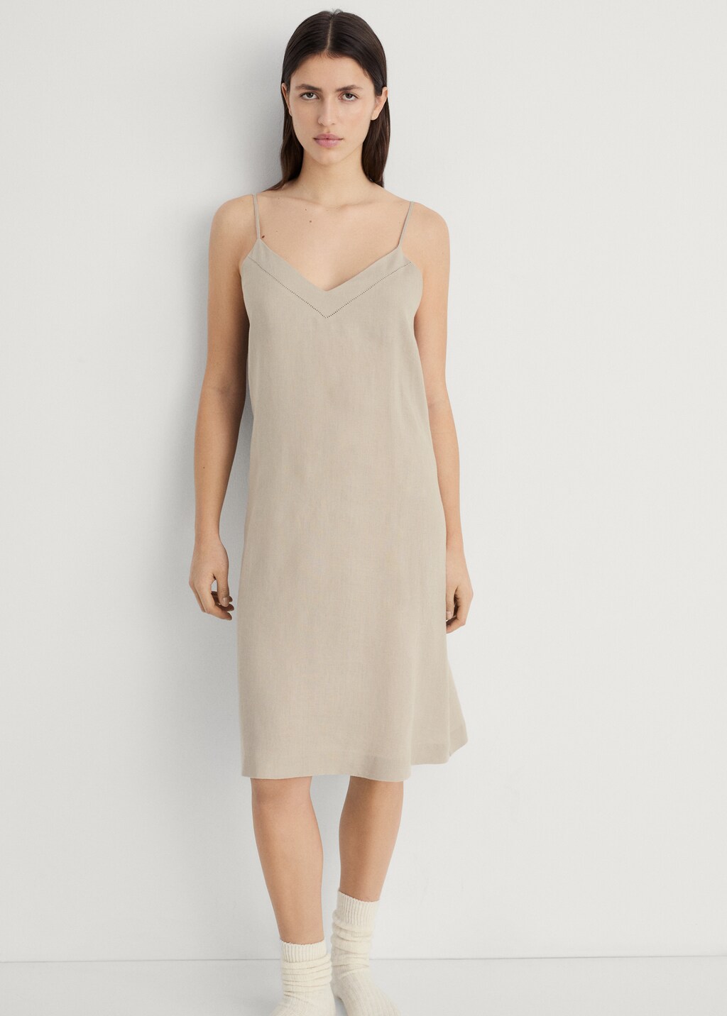 Linen nightgown - Sand